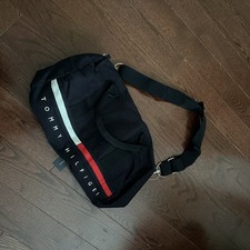 Tommy Hilfiger Unisex Navy With Flag Stripe Logo Duffle Bag Shoulder Crossbody