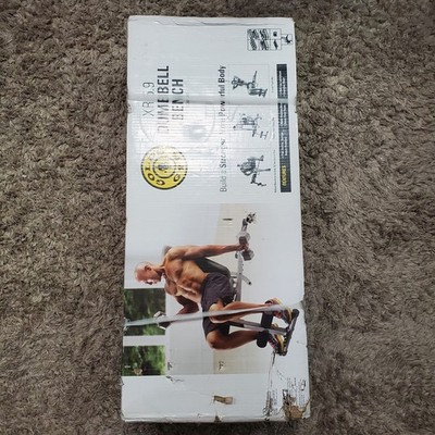 Gold's Gym XR 5.9 Adjustable Slant Workout Weight Bench Black New