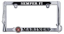 U.s. Marine Corps Semper Fi - Usmc All Metal License Plate Frame