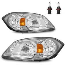 Headlights W/Bulbs for 2005 2006 2007 2008 2009 2010 Chevy Cobalt/2005-2006 P...
