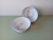 2x Vintage Denby Dauphine Bowls Sweet Pea Cereal Soup Stoneware #307