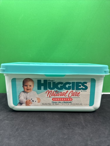 Vintage Huggies Unscented Natural Baby Wipe Container Empty 1992 Props