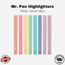 Mr. Pen- Aesthetic Cute Pastel Highlighters Set, 8 Pcs, Chisel Tip, Candy Colors