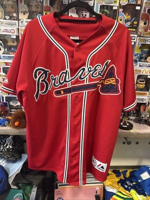 Original Atlanta Braves Majestic MLB Trikot KIM 25 Andruw Jones Baseball Large