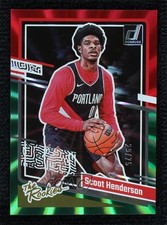 2023-24 Donruss The Rookies Holo Red & Green Laser 29/75 Scoot Henderson #2 0g90