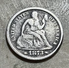 1873-S ARROWS SEATED LIBERTY DIME 10C