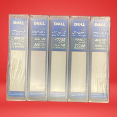 5 Pack Dell LTO Ultrium 3 Data Cartridges 400GB/800GB Storage Capacity HC591