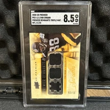 2008 UD Premier Remnants Triple Jersey Patch Lynn Swann Steelers SP /25