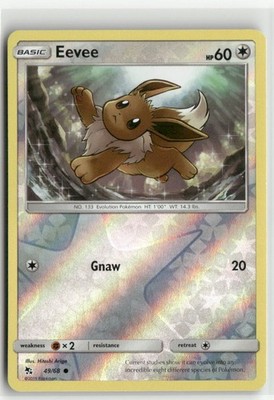 Eevee 49/68 Reverse Holo Hidden Fates Pokemon TCG NM