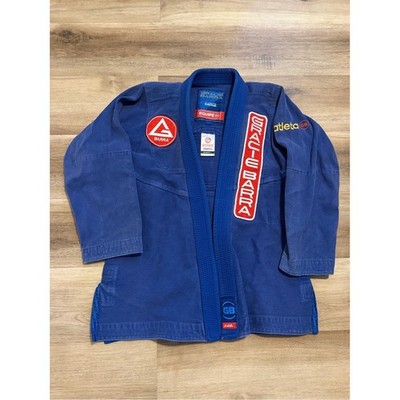 Gracie Jiu-Jitsu Gracie Barra BJJ Gi Jacket Kimono Top A1 Small Blue Mens Adult