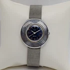72 Vintage Timex Electric "UFO” 830506972 Blue Dial Diamond Cut Bezel Watch-Runs