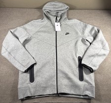 Nike Tech Fleece Gray Heather Windrunner Full Zip Hoodie FB7921-063 Men's XL