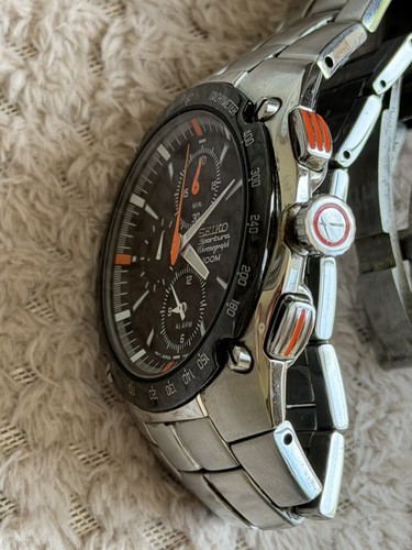 Seiko Sportura Chronograph Watch 7T62-0ED0 Sapphire Crystal - Picture 6 of 9