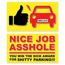 Nice Job A-Hole Parking Prank Cards for People that Can't Park 50 QTY
