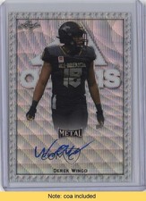 2020 Leaf Metal US Army All-American Bowl Adidas Etch 1/1 Derek Wingo Auto k4s