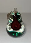 Venetian Murano Art Glass Alfredo Barbini Sommerso Italian Bookend Pear