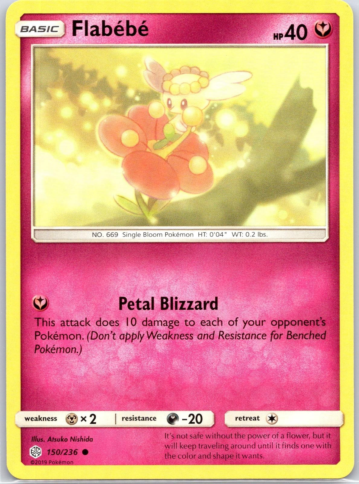 Flabebe 150/236 Common Cosmic Eclipse Pokemon Lightly Played