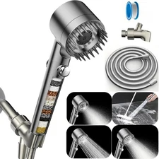 FEELSO Handheld Shower Head, High Pressure Water Flow,Showerhead with Filter