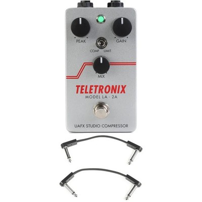 Universal Audio Teletronix LA-2A Studio Compressor Pedal with EBS Patch Cables