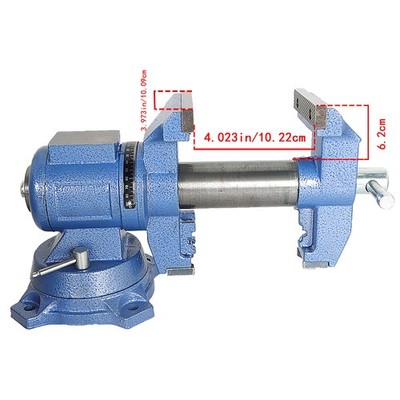 Multi-Purpose Rotation Heavy Duty 4 Inch Bench Vise With 360-Degree Swivel Base