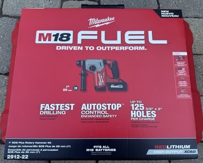 NEW! Milwaukee 2912-22 M18 FUEL 3-Mode Brushless 1'' SDS Plus Rotary Hammer Kit