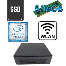 Intel NUC 7i5DNKE i5 7300U 8/16/32GB RAM 256GB NVME SSD Wifi Mini PC USFF WLAN