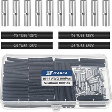 16 14 AWG Non Insulated Butt Connectors Crimps Pure Copper Wi Style: 16-14 AWG