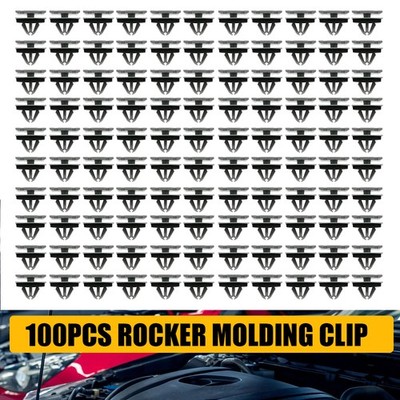 100Pcs Rocker Door Moulding Clip With Sealer Fasteners Clip For GM 11571175