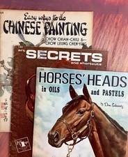 Vintage Art Instruction Booklets - Lot of 3 FREE Artist Brush Set