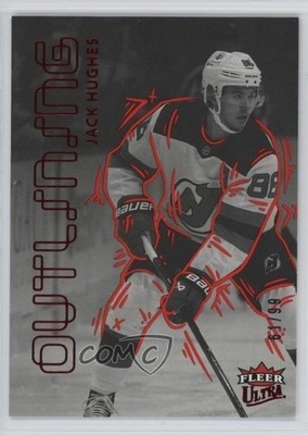 2025-26 Upper Deck Fleer Ultra Outlining Red 61/99 Jack Hughes #OL9of30 p9m