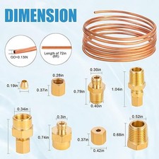 Mechanical Oil Pressure Gauge Tube Kit 72 Inch Oil Pressure New