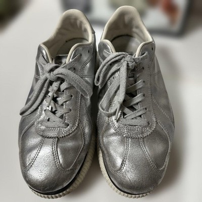 Onitsuka Tiger DELECITY Silver Metallic Leather Sneakers Men's 9.5 US