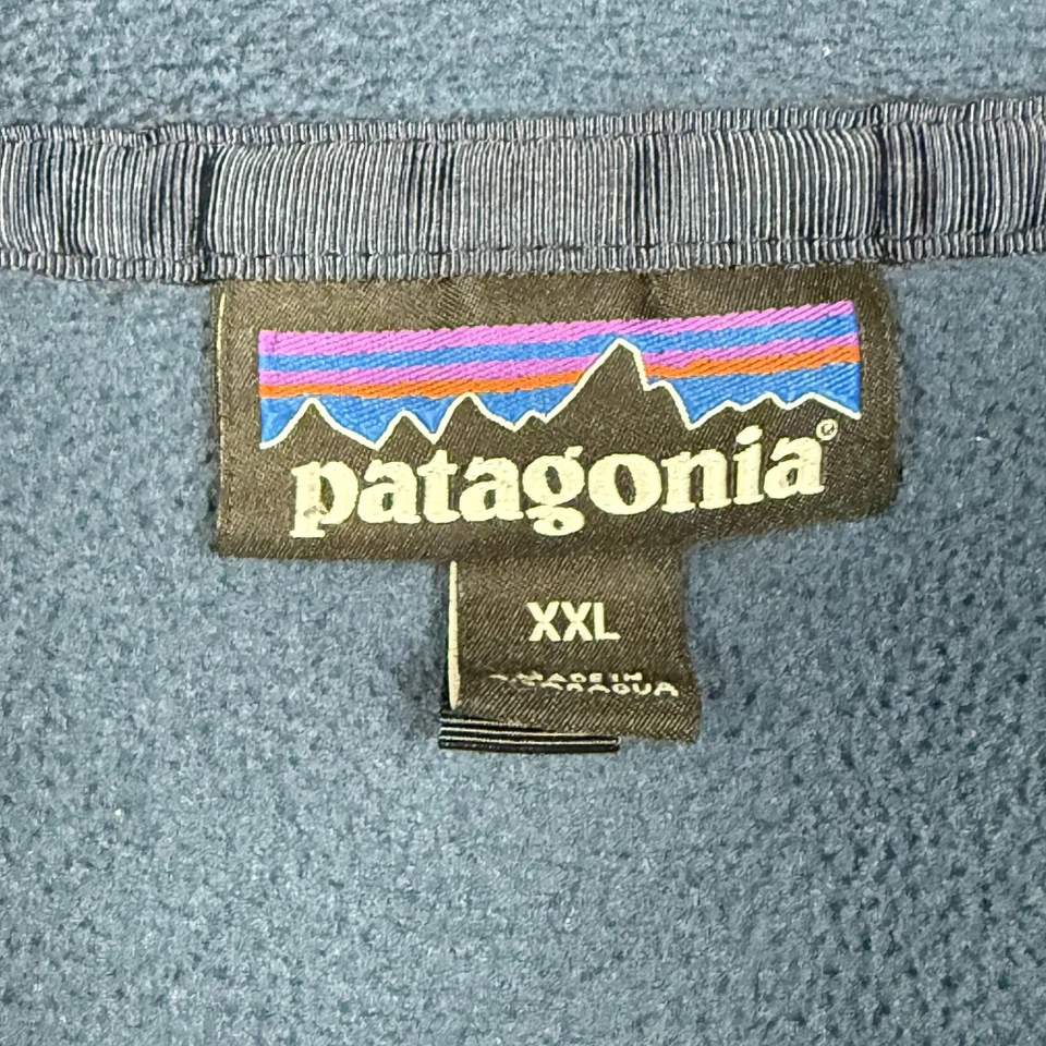 Patagonia Sweater Mens 2XL Blue Lightweight Synchilla Snap T Fleece Pullover - Image 3 of 4