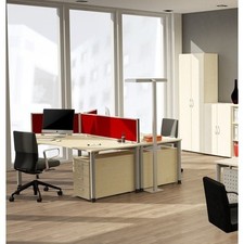 Schreibtischtrennwand, Stoff, pinnbar, 800 x 41 mm (HxT), Breite/Farbe wählbar