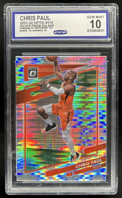 2021-22 Panini Donruss Optic Chris Paul Silver Prizm Pulsar #115 CCG 10