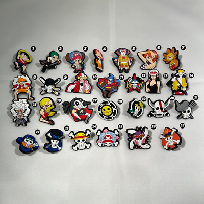 27 Pc One Piece Manga Croc Charms / Jibbitz - Luffy, Nami, Roronoa