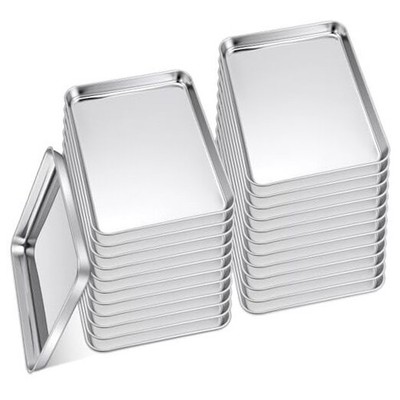  24 Pcs Baking Sheet Pan Cookie Sheet Set for Oven Stainless 12 x 9.5 x 1 Inch