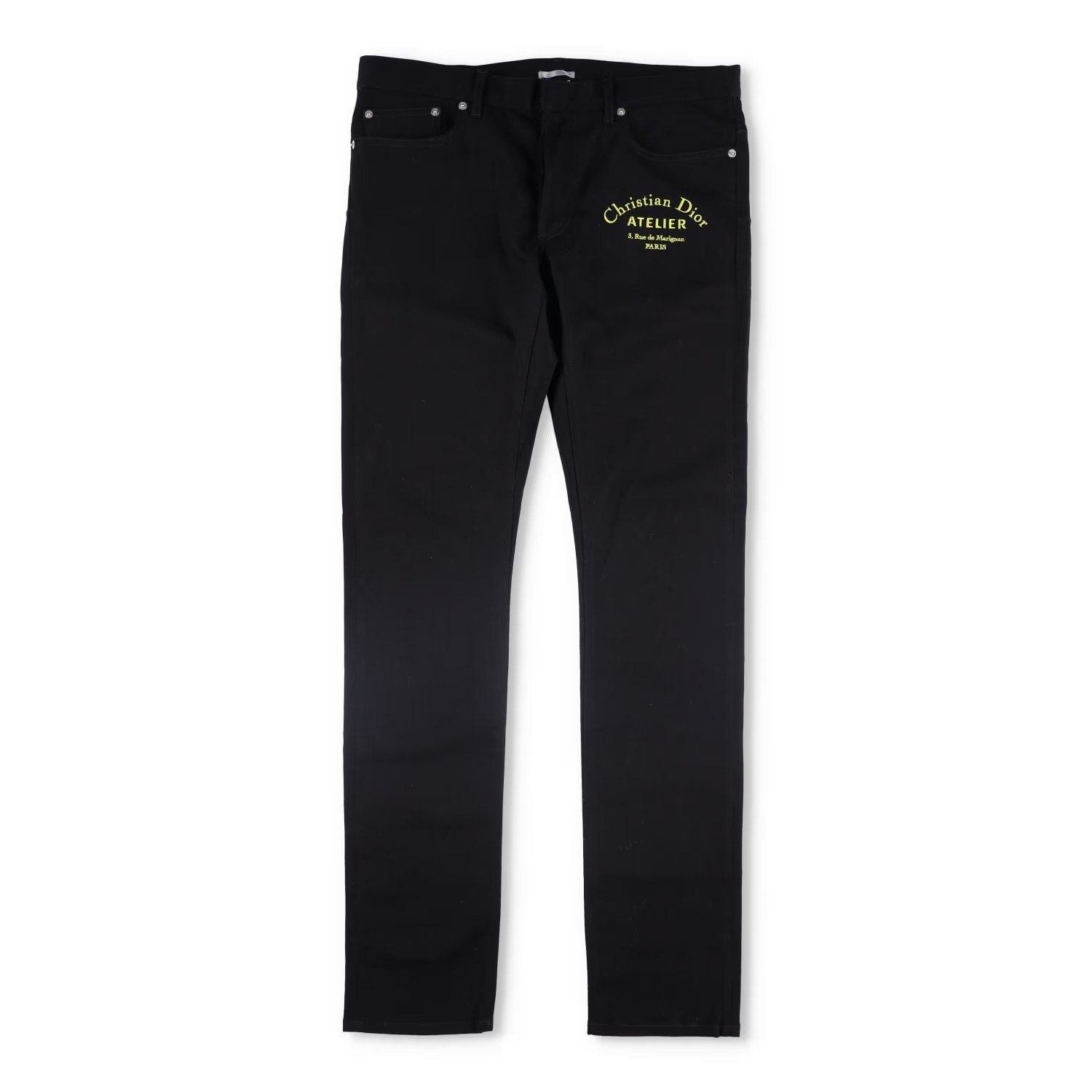 DIOR HOMME Mens Slim Fit Jeans Black Dior Logo Mid Rise Size 28 RRP 660