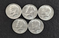 Kennedy mezzo dollaro 1965 set di cinque 40% Siver senza marchi di zecca