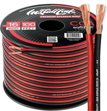 16 AWG Gauge Speaker Wire Cable Stereo, Car or Home Theater, CCA 100 Feet