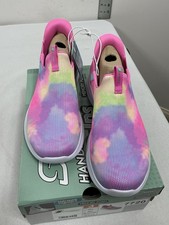 Girls New Sketchers Baily Sport Hands Free Slip On Sneakers Size 3 Multicolor