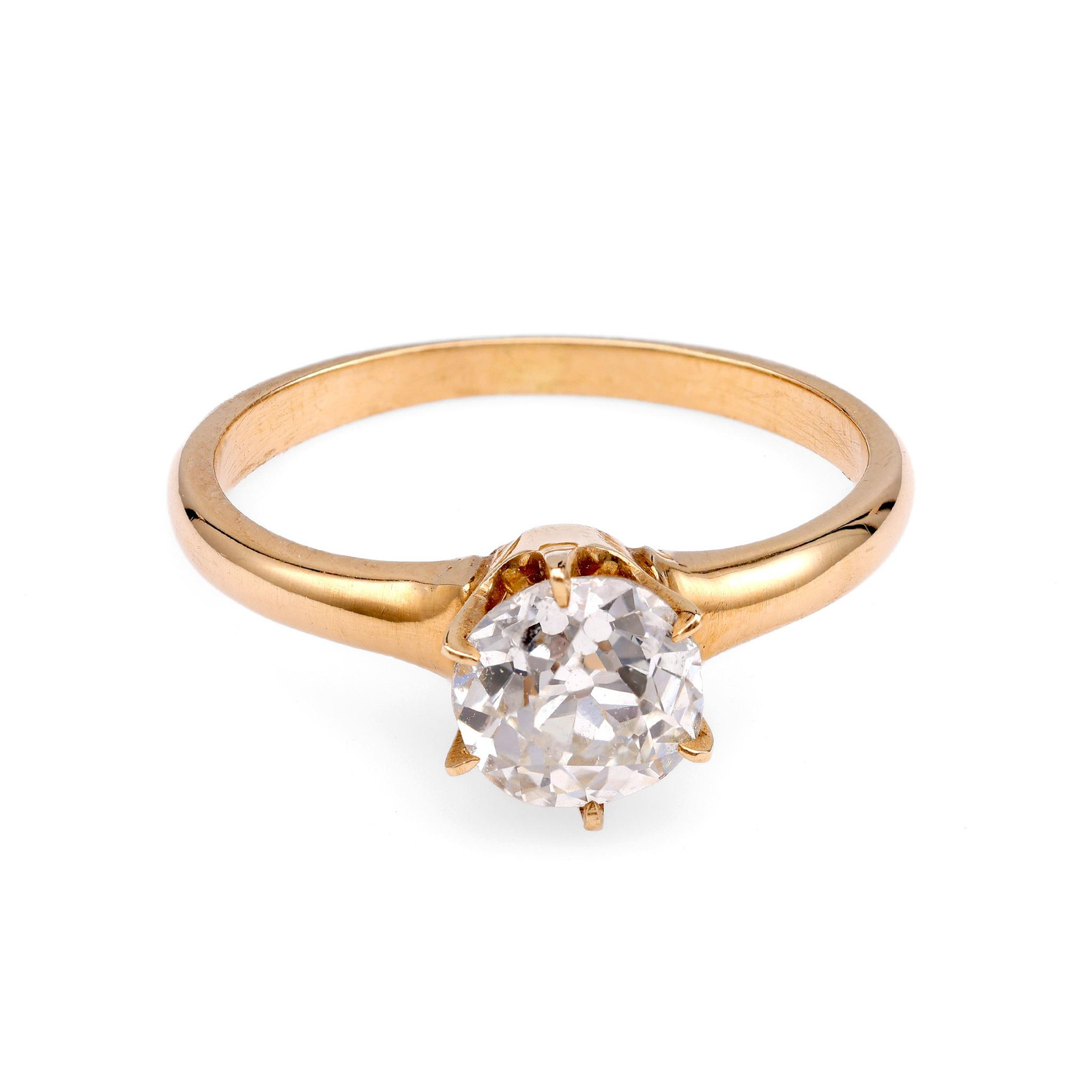 Victorian Diamond Solitaire Ring - image 1
