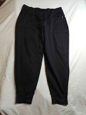 Legend Joggers Womens Size XL Black Athleisure Sporty Gym Gorpcore Tapered Leg