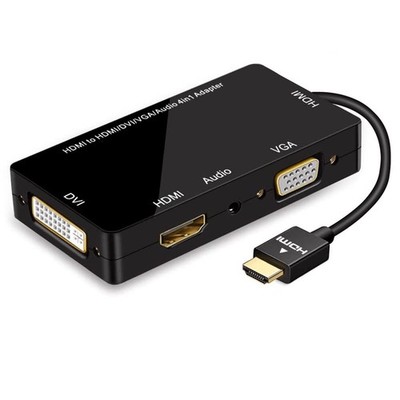 HDMI zu VGA DVI Adapter 1080P Synchronanzeige Audio 4 in 1