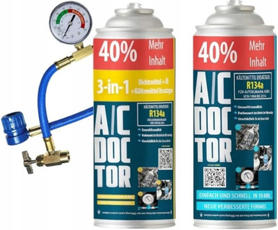AC Doctor Paket 3In1 2 X R134A Klimaanlagenschlauch Fix Leitung Zum Auffüllen De