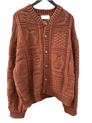 Nanushka Cable-Knit Cotton-Blend Cardigan XL
