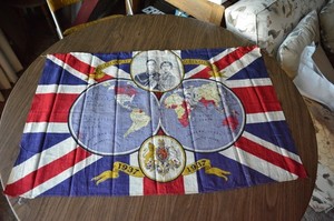 Coronation King George VI and Queen Elizabeth Banner/Flag 1937 32" x 20"