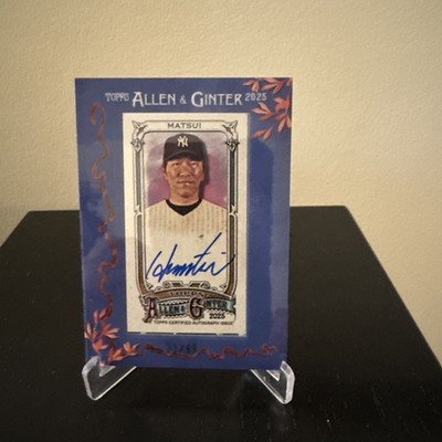Hideki Matsui 2025 Topps Allen & Ginter Mini Framed Auto Blue /99 - Yankees SP
