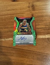 Tim Hardaway 2024-25 Panini Obsidian Magmatic Green Flood /25 Auto NRMT+ GSW!!