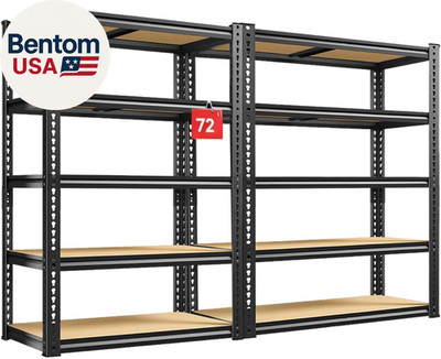 72'' H Storage Shelves,Storage Shelves Heavy Duty,2400Lbs Metal Shelving Units,Ad